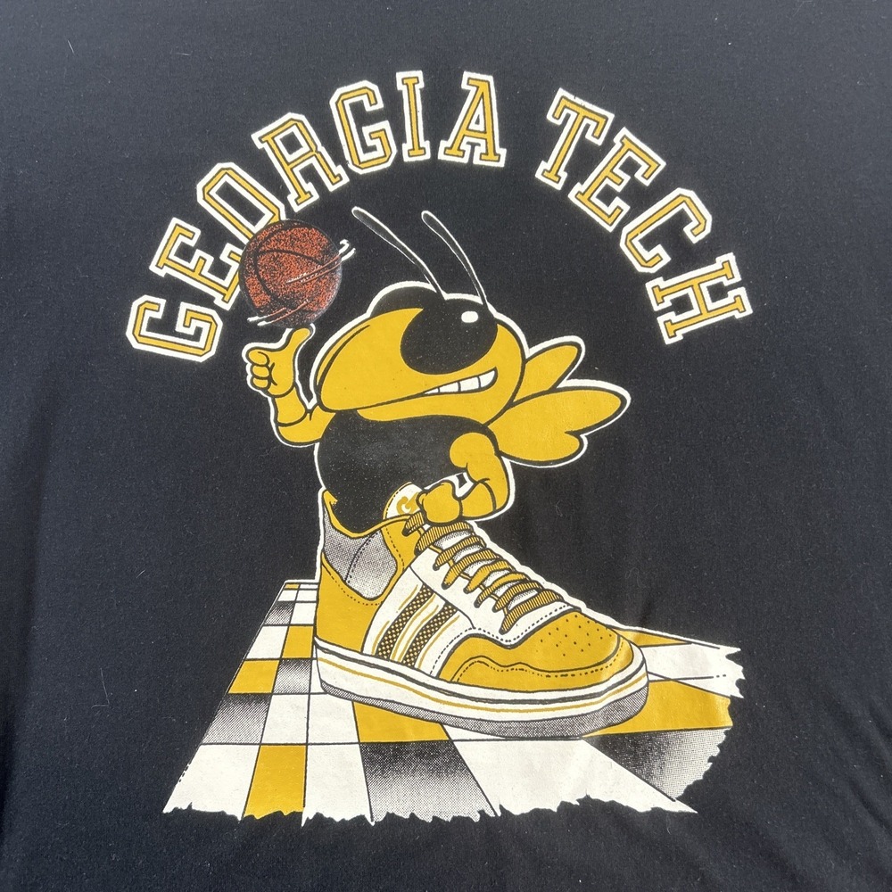 Vintage Georgia Tech Soffe Shirts T-Shirt Men's Large Yellow Jackets NCAA 90s - Picture 2 of 15